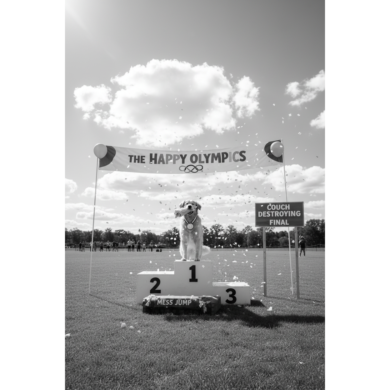 Outdoor Sunny Happy Olympics Dog